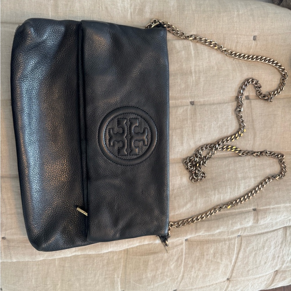 Tory Burch Black Leather Shoulder Bag